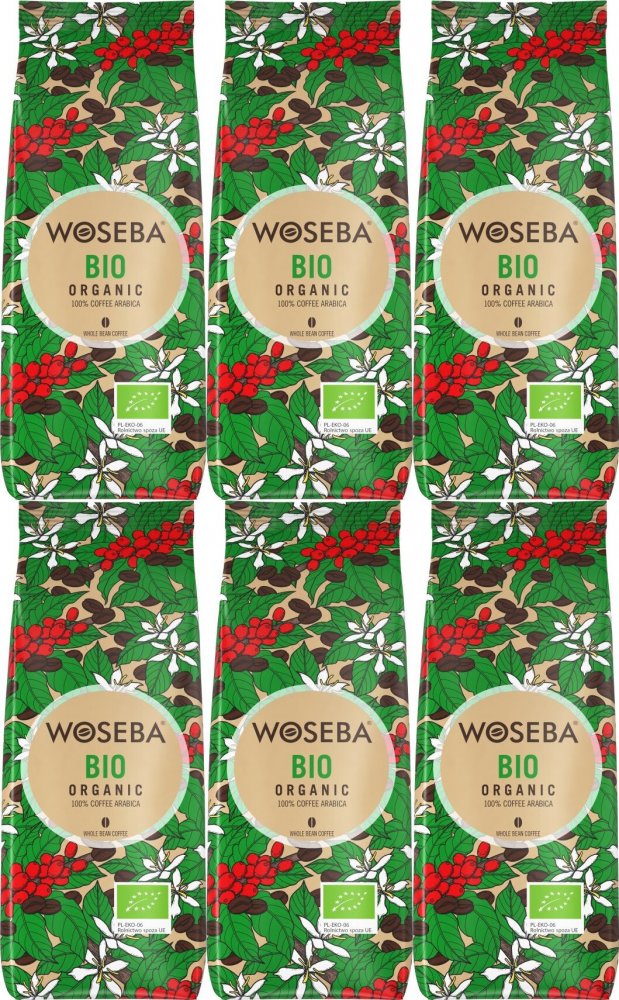 6x Kawa ziarnista Woseba Bio Organic, 500g