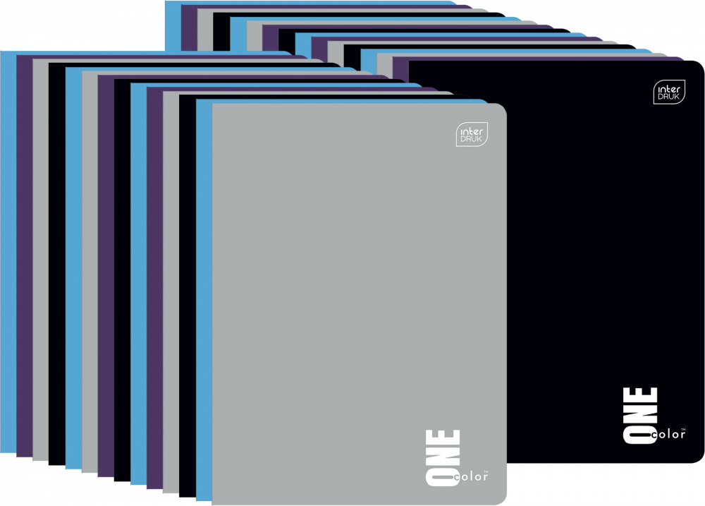 60x Zeszyt w kratkę Interdruk UV One Color, A5, 32 kartki, mix kolorów