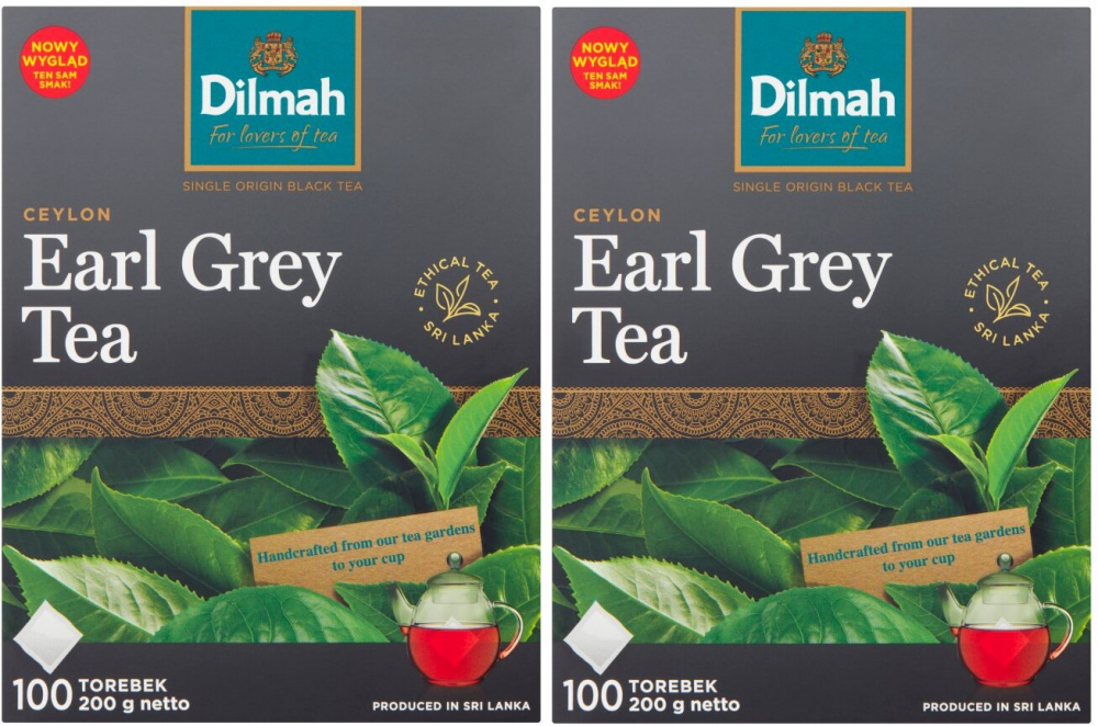 2x Herbata Earl Grey w torebkach Dilmah, 100 sztuk x 2g