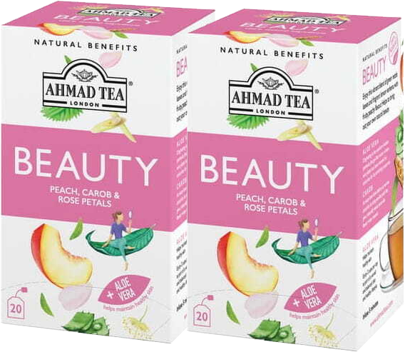 2x Herbata funkcjonalna w kopertach Ahmad Tea Beauty Healthy Benefit, 20 sztuk x 1,5g