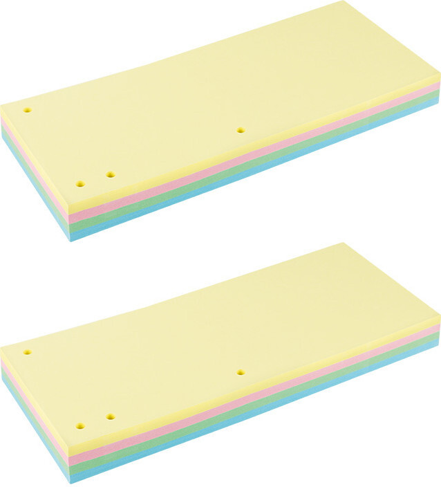 2x Przekładki do segregatora Grand, kartonowe, 240x105mm, 100 kart, mix kolorów pastelowych