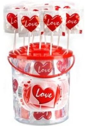 Lizaki love (serduszko) Astra Słodycze, 12g, 80 sztuk, owocowy