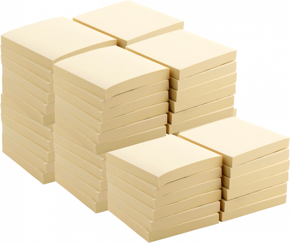 5x Karteczki samoprzylepne Viking, 76x76mm, 12x100 karteczek, żółty pastelowy
