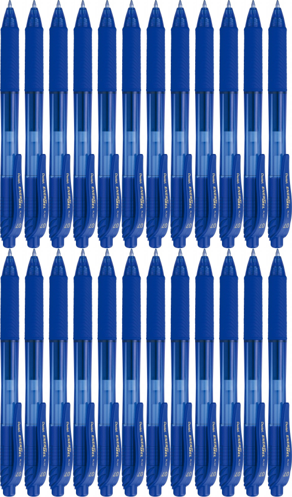 24x Pióro kulkowe automatyczne Pentel, EnerGel BL-107, 0.7mm, niebieski