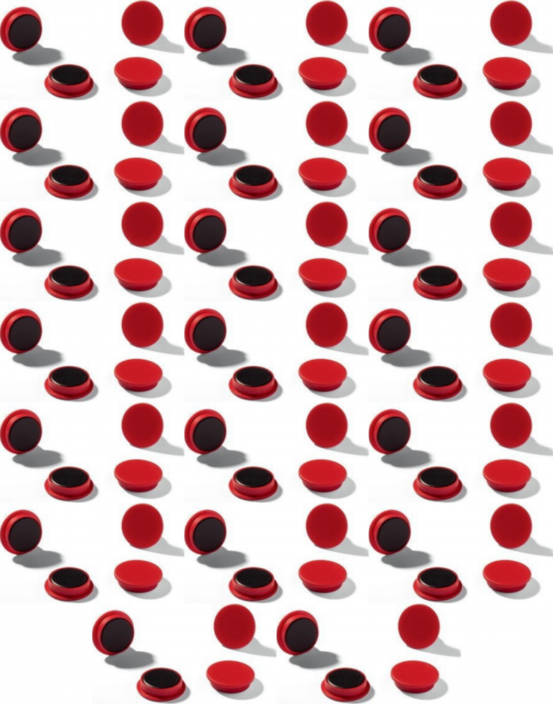 20x Magnesy Argo, 15 mm, 10 sztuk, czerwony