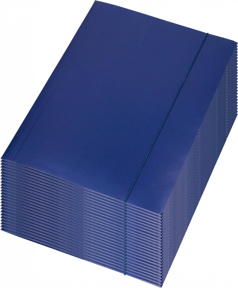 25x Teczka kartonowa z gumką Barbara, A4, 300g/m2, 3mm, granatowy