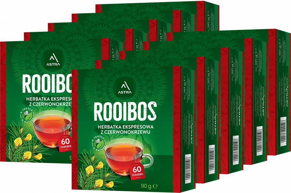 10x Herbata Rooibos w torebkach Astra, 60 sztuk x 1.5g