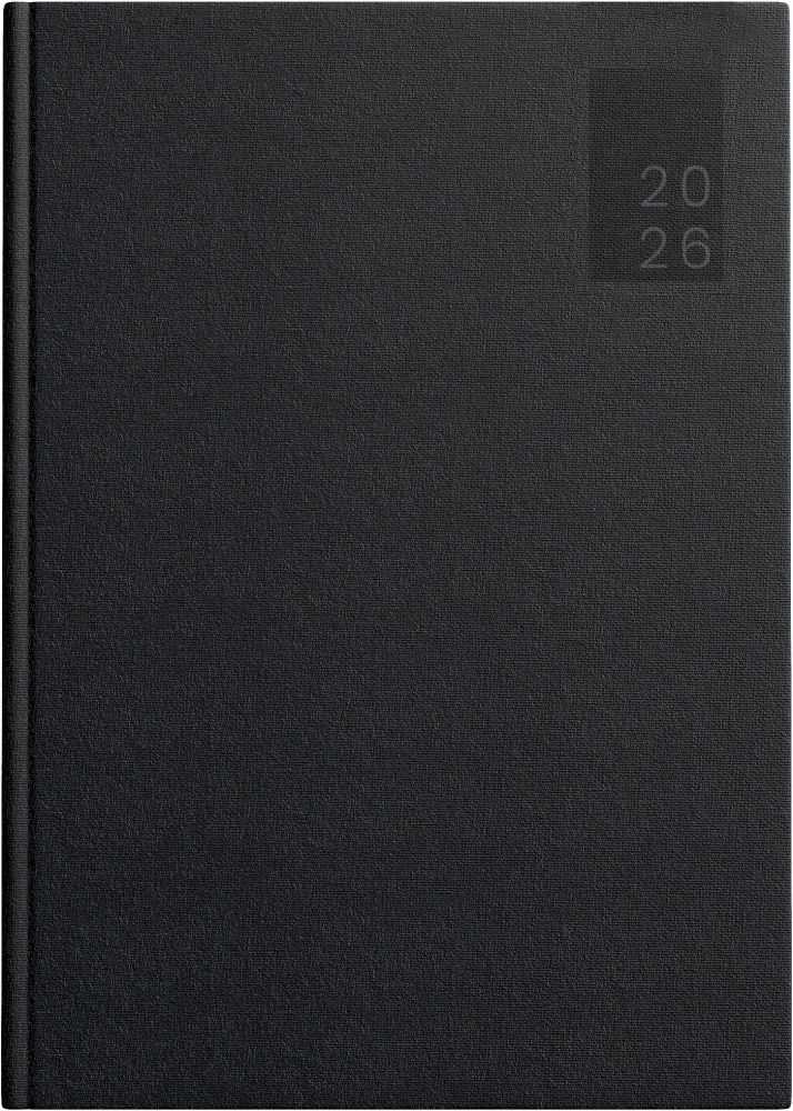 Kalendarz książkowy 2026 TOP 2000 Basic, A5, dzienny, czarny