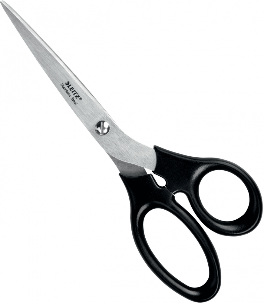 Nożyczki Leitz, ze stali nierdzewnej, 20cm, czarny