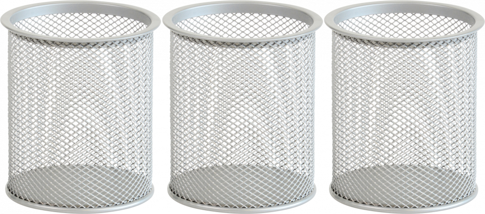 3x Kubek na długopisy Viking, druciany, 90x100mm, srebrny