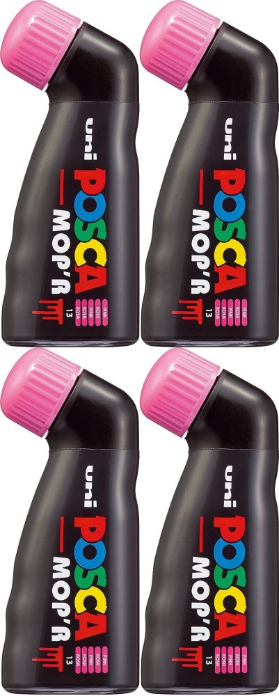 4x Marker Posca MOP'R PC-22M, z farbą plakatową, okrągła, różowy