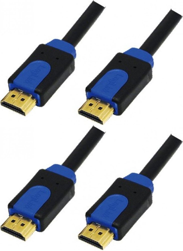 2x Kabel HDMI 1.4 LogiLink, Color Box, M/M, 2m, czarny