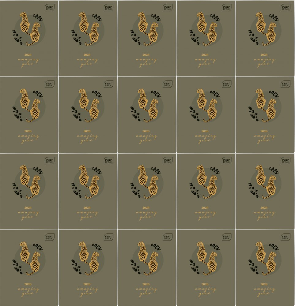 20x Kalendarz kieszonkowy 2026, Interduk, 8x10.5cm, tygodniowy, mix wzorów