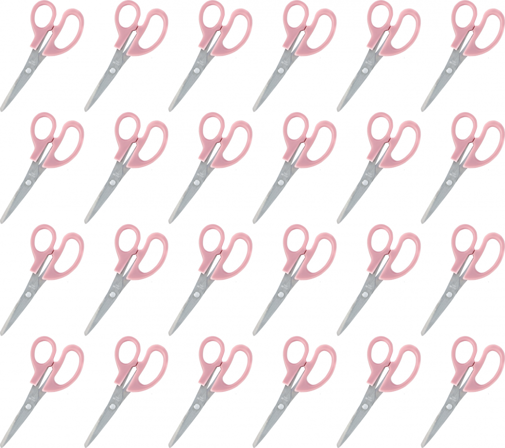 24x Nożyczki biurowe Grand Soft GR-2600, z ząbkowanymi ostrzami, 15cm, mix kolorów