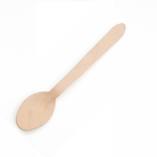 Łyżki jednorazowe Packman, 16.5cm, drewno, 100 sztuk, brązowy