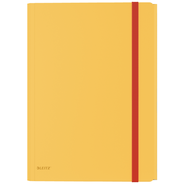Teczka plastikowa z gumką i kieszonką Leitz Cosy, A4, 8mm, żółty