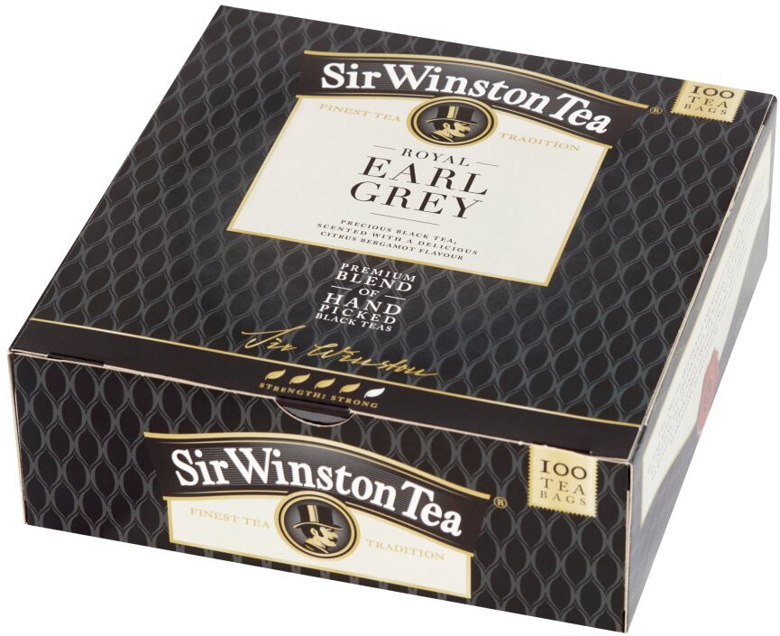 Herbata Earl Grey w torebkach Sir Winston Royal, 100 sztuk x 1.75g