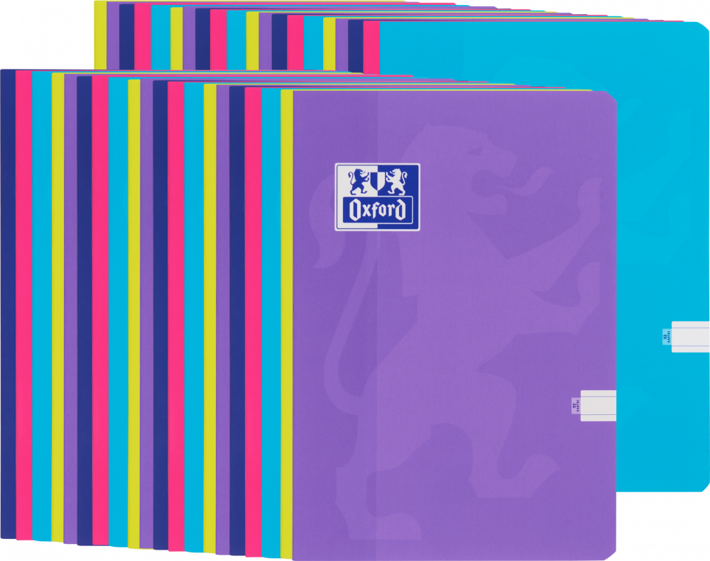 40x Zeszyt w linie Oxford Touch, A5, miękka oprawa, 32 kartki, mix kolorów