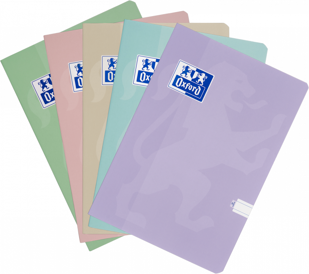 5x Zeszyt w linie Oxford Touch Pastel, A5, miękka oprawa, 32 kartki, mix kolorów pastelowych