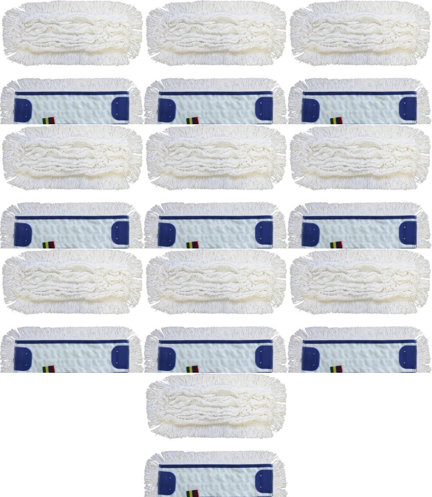 10x Mop płaski bawełniany z zakładkami Merida Optimum, 40x11cm - końcówka