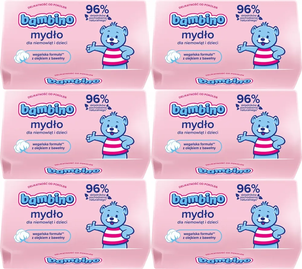 6x Mydło w kostce Bambino, 90g