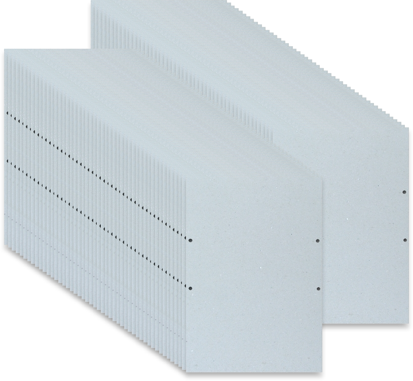 100x Przekładka do segregatora Barbara, tekturowa, archiwizacyjna, A4, 1 karta