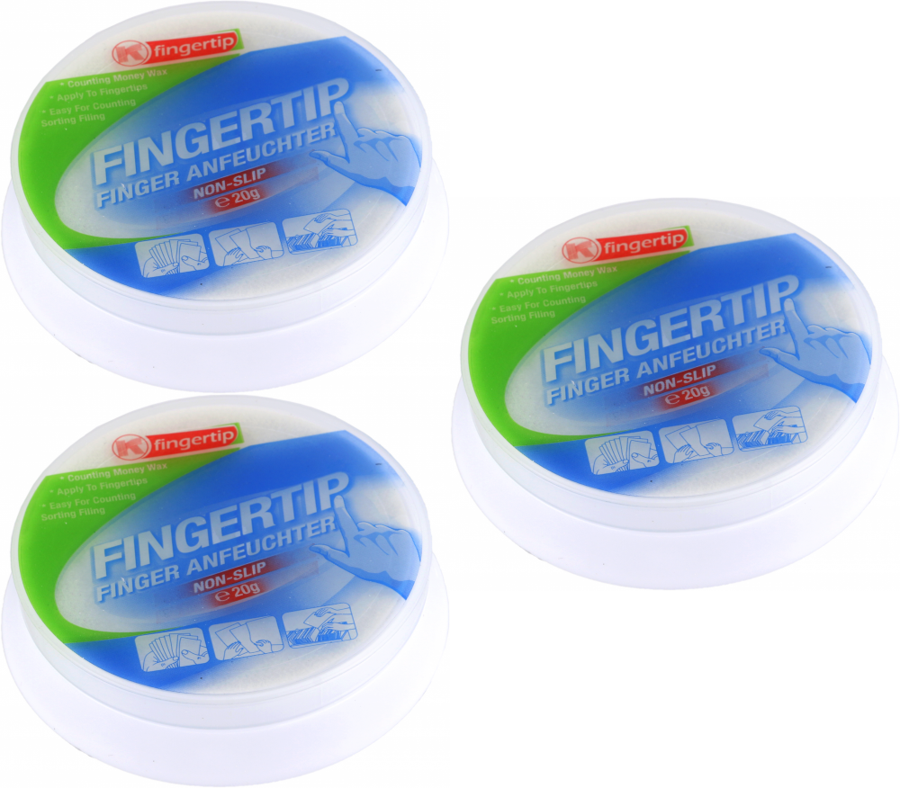 3x Nawilżacz do palców glicerynowy non-slip, 20g, biały