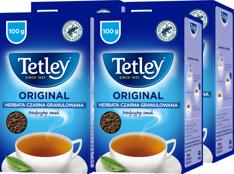 4x Herbata czarna granulowana Tetley Original, 100g