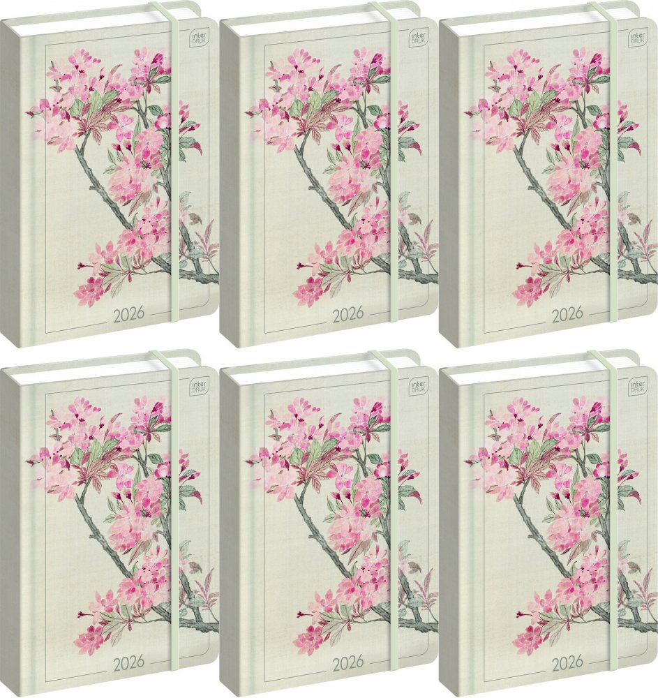6x Kalendarz książkowy 2026, Interdruk, Mat+UV Cherry, A5, dzienny