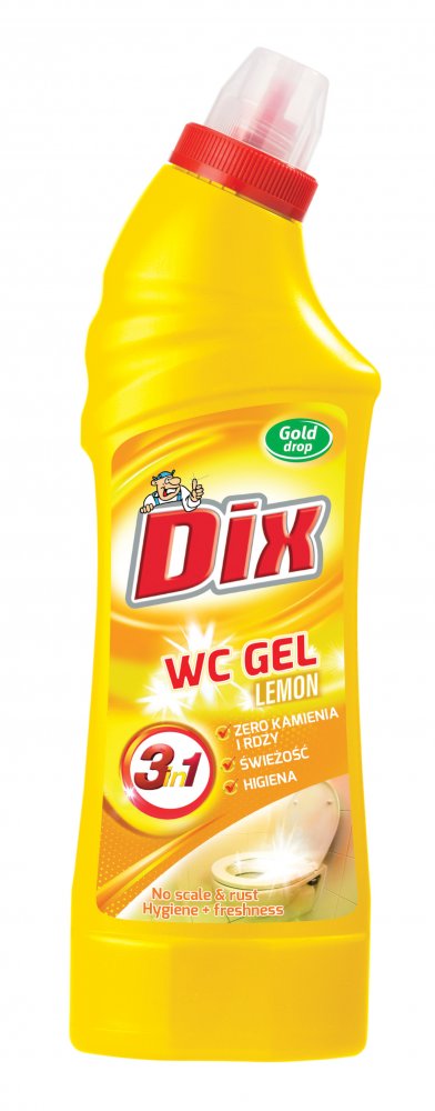 Żel do czyszczenia WC Gold Drop Dix, cytrynowy, 0.75l