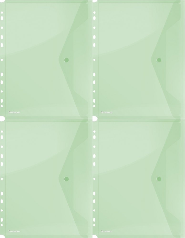 4x Teczka koperta do segregatora A4, Donau, na zatrzask, zielony