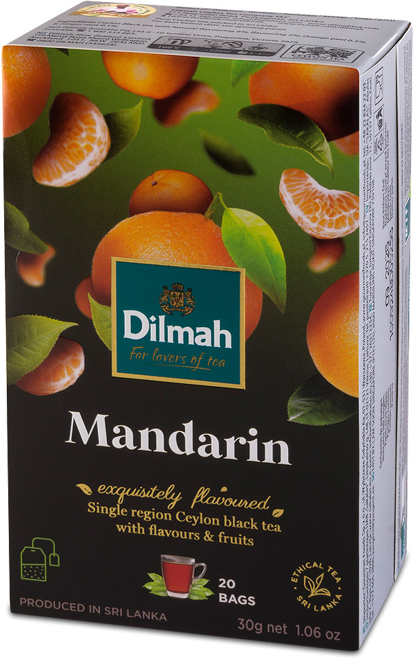 Herbata czarna aromatyzowana w torebkach Dilmah Mandarin, mandarynka, 20 sztuk x 1.5g