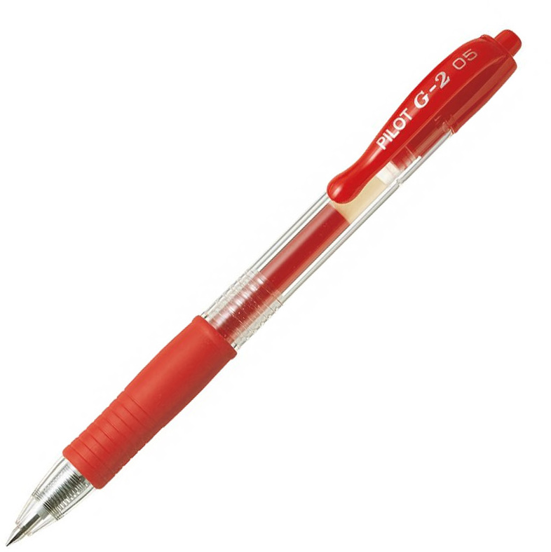 Długopis żelowy automatyczny Pilot, G2, 0.5mm, czerwony