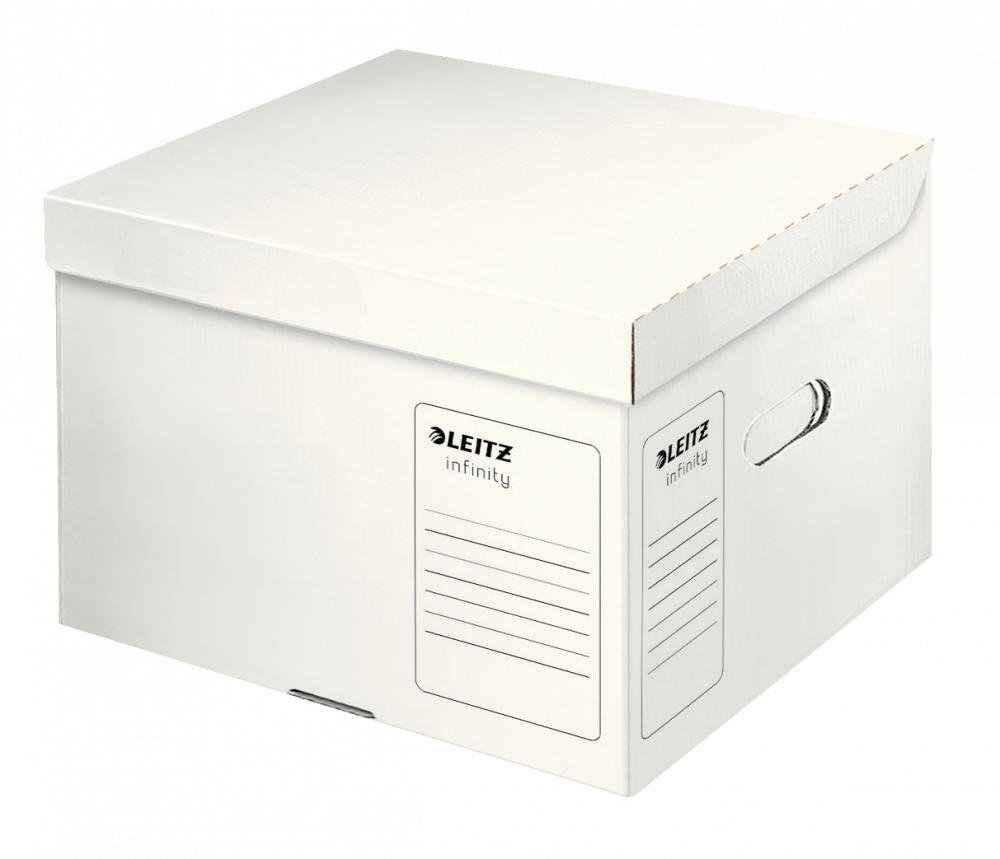Pudło archiwizacyjne Leitz Infinity, rozmiar M (350x265x320mm), biały