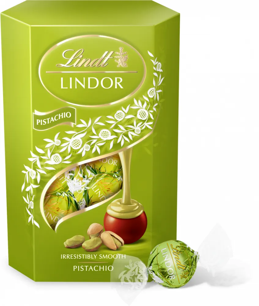 Praliny Lindt Lindor Pistacja, czekoladowy z nadzieniem pistacjowym, 200g