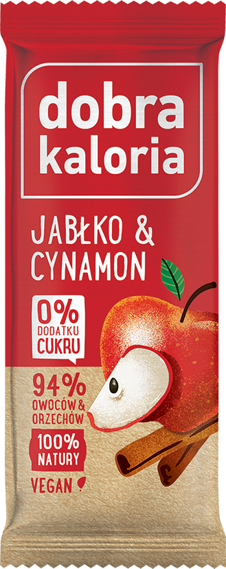 Baton Dobra Kaloria, jabłko i cynamon, 35g