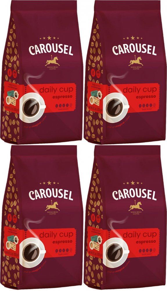 4x Kawa ziarnista Carousel Daily Cup Espresso, 1kg