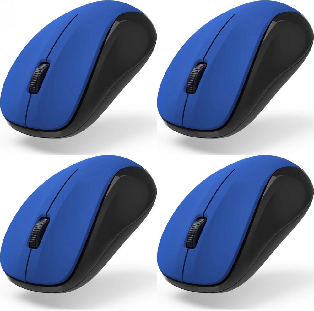 4x Myszka bezprzewodowa Hama MW-300 V2, optyczna, niebieski