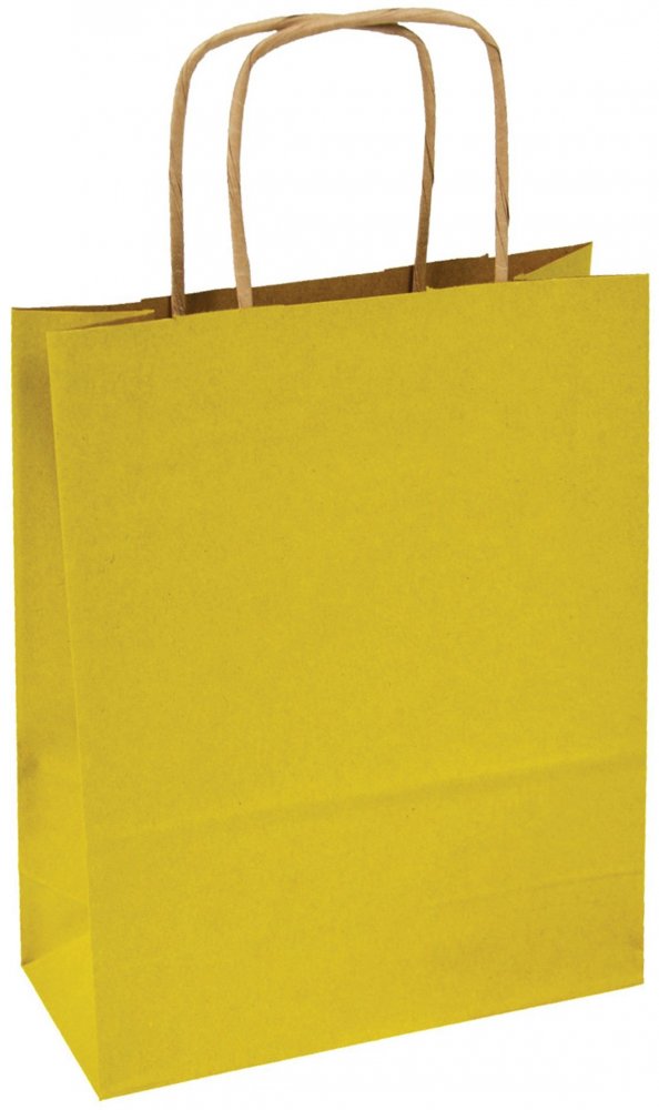 Torba papierowa Ecobag, 240x100x320mm, 300 sztuk, żółty