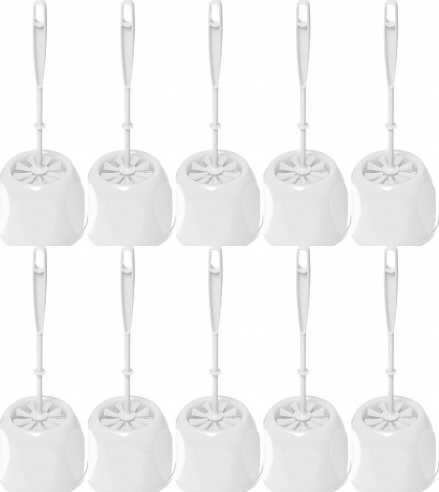 10x Szczotka do toalety York Midi, z podstawką, biały