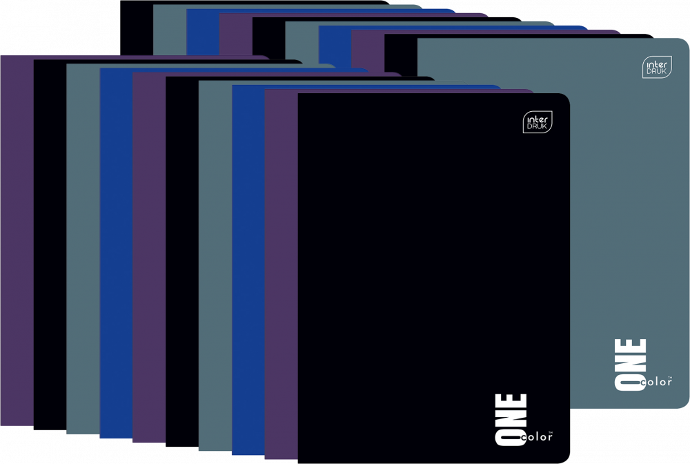 20x Zeszyt w kratkę Interdruk UV One Color, A5, 96 kartek, mix kolorów