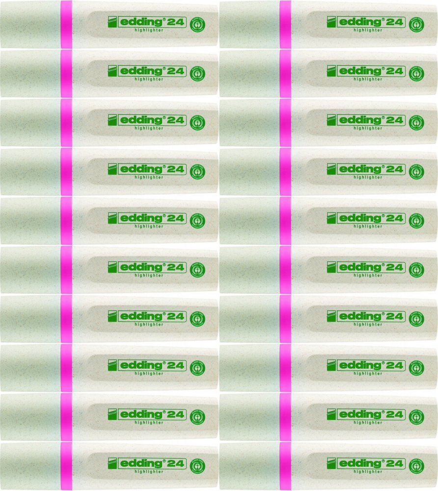 20x Zakreślacz edding Ecoline e-24, ścięta, 5mm, różowy
