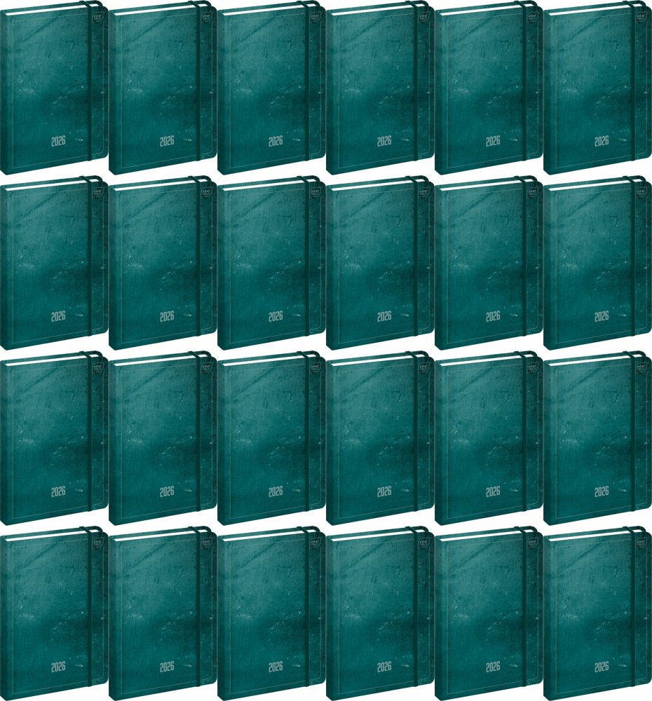 24x Kalendarz książkowy 2026, Interdruk, Mat+UV Azure, A5, tygodniowy