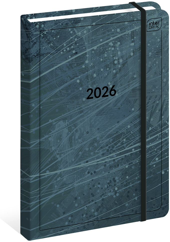 Kalendarz książkowy 2026, Interdruk, Mat+UV Stone, A5, tygodniowy, mix kolorów