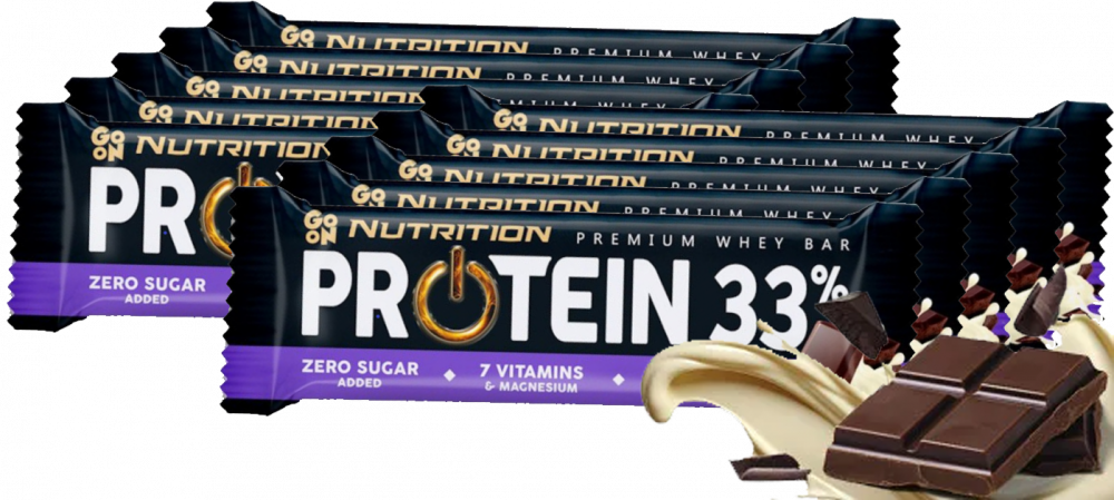 10x Baton proteinowy Sante Go On Nutrition Protein Bar 33%, czekoladowy, 50g