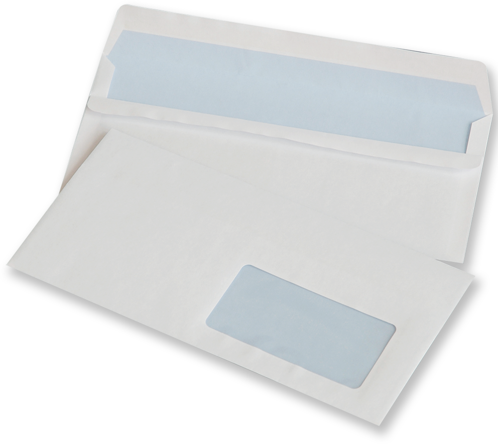 2x Koperta standardowa, NC, DL, samoklejąca SK, okno prawe, 1000 sztuk, biały