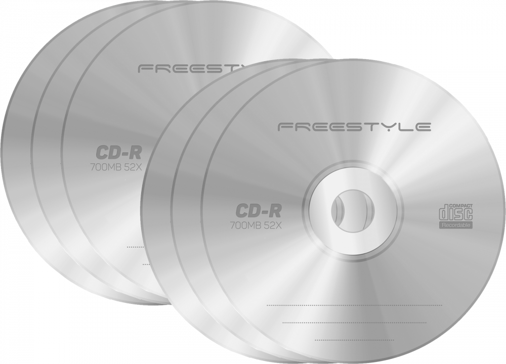 6x Płyta CD-R Omega Freestyle, do jednokrotnego zapisu, 700 MB, koperta, 10 sztuk