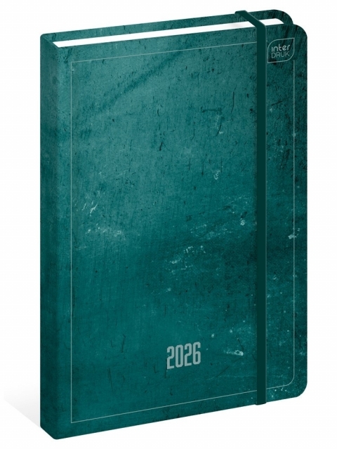 Kalendarz książkowy 2026, Interdruk, Mat+UV Azure, A5, tygodniowy