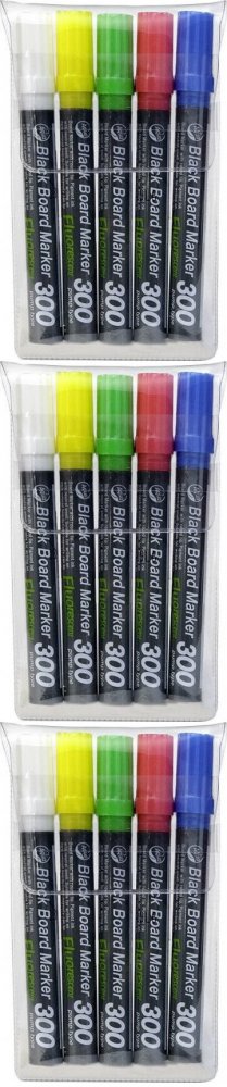 3x Marker kredowy Snowman 300, okrągła, 5 sztuk, mix kolorów