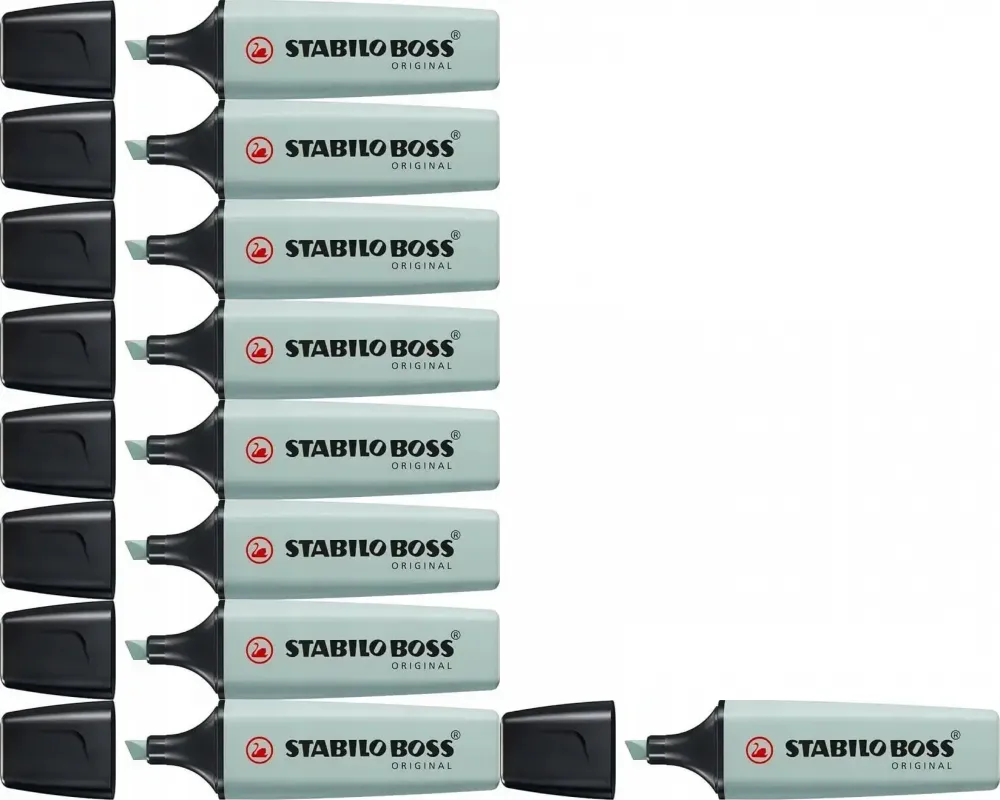 10x Zakreślacz Stabilo Boss Original Nature Colors Earth Green 70/163, ścięta, zieleń ziemista